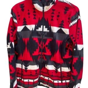 Lauren Ralph Lauren Vintage 90s South Western Women's Fleece Sweatshirt Polo